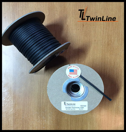 Bargain Bin - Braided Technora® 1200 - 180 Ft. Spool (BLACK)\