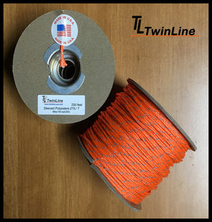 Sleeved Polyester® 275 / Reflective Tracer - 250 Ft. Spool (ORANGE)